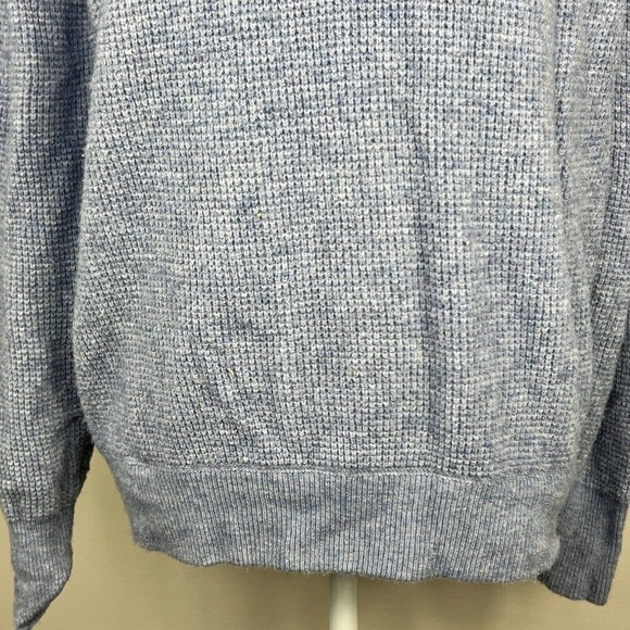 J Crew Blue Waffle Knit Merino Wool Blend Sweater Size XS Relaxed Fit - Picture 4 of 12